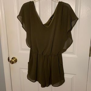 army green romper